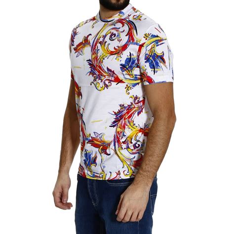 men's versace t shirt red|Versace collection men shirt white.